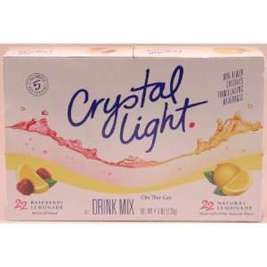 Crystal Light Drink Mix On The Go Two Flavors Raspberry Lemonade And 