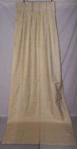 VINTAGE~ONE PAIR INSULATED LINED PINCH PLEATED DRAPES  