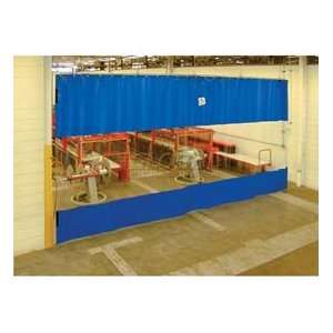  Blue Curtain Wall Partition With Clear Vision Strip 24 X 