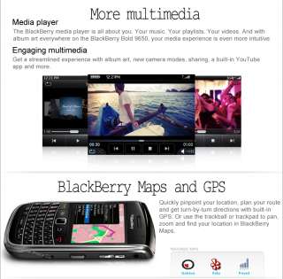 Unlocked Blackberry Bold 9650 GPS WIFI BT Phone BB9650  