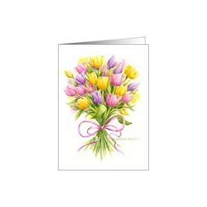  Mothers Day Spring Tulip Bouquet Card Health & Personal 