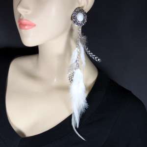 Feather Fashion Clip On Earrings  