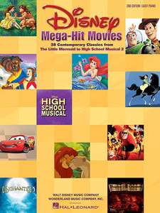 Disney Mega Hit Movies Easy Piano Sheet Music Song Book  