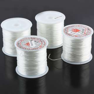 Me001008 White Rubber Stretch Elastic Beading Cord  