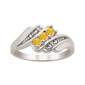  Citrine Diamond Accent Ring Jewelry