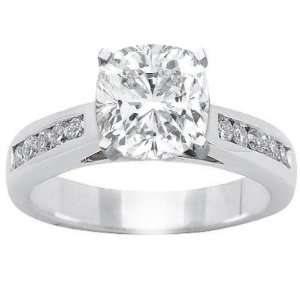  14k White Gold Classical Style Semi mount with a 1.2 Carat 