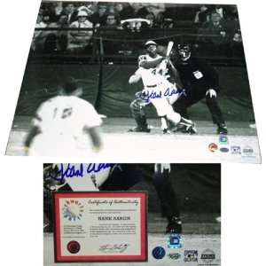  Hank Aaron Atlanta Braves   Batting   16x20 Autographed 