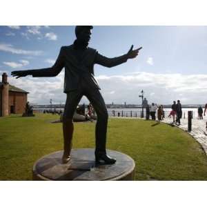  Statue of Billy Fury by Albert Dock and the Mersey River 