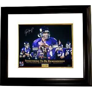 Brett Favre signed Minnesota Vikings 16x20 Framed vs Packers 