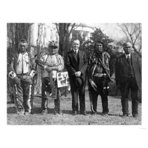 Calvin Coolidge with Osage Indians Photograph   Washington, DC 