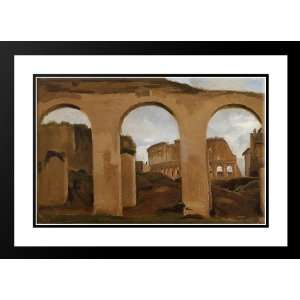 Corot, Jean Baptiste Camille 24x18 Framed and Double Matted Rome  The 