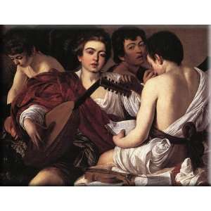   The Musicians 30x23 Streched Canvas Art by Caravaggio