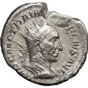  TRAJAN DECIUS 249AD Silver Authentic Ancient Roman Coin 
