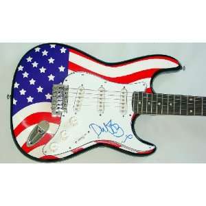  Duffy Autographed Signed Flag Guitar 