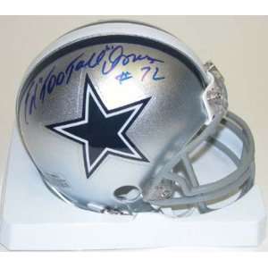 Ed Too Tall Jones Autographed/Hand Signed Dallas Cowboys Mini 