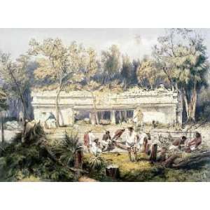  Temple at Tulum by Frederick Catherwood 16.00X11.75. Art 