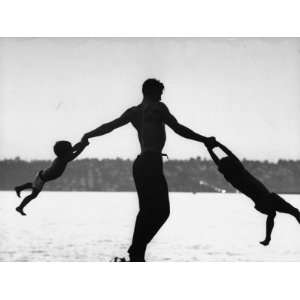  Ballet Dancer Jacque DAmboise with His Sons Christopher and George 
