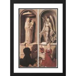 Memling, Hans 28x40 Framed and Double Matted Last Judgment Triptych 