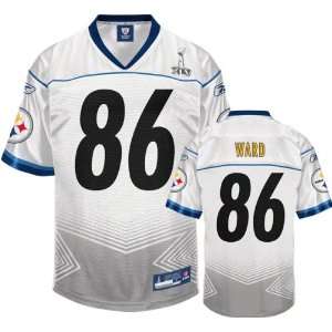 Hines Ward Jersey Reebok White Replica #86 Pittsburgh Steelers Super 