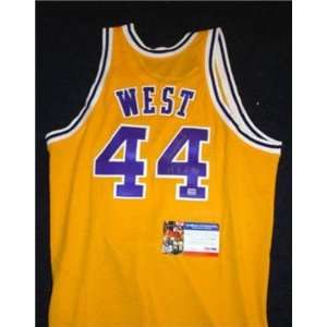 Jerry West autographed Basketball Jersey (Los Angeles Lakers) PSA