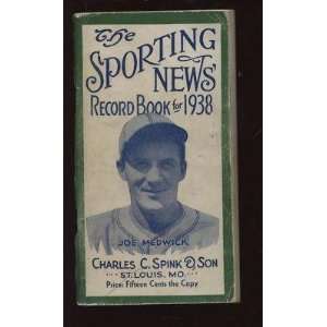 1938 The Sporting News Record Book Joe Medwick Front Cover   MLB Books 