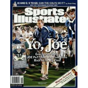 Joe Paterno Autographed Signed Penn State Sports Illustrated Magazine 
