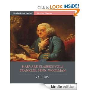 Harvard Classics Vol. 1 Benjamin Franklin, John Woolman, William Penn 