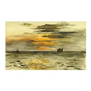 Sunrise Off Japan John La Farge. 26.00 inches by 17.25 inches. Best 