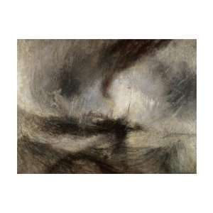  Snow Storm at Sea by Joseph m.w. Turner. Size 21.75 inches 