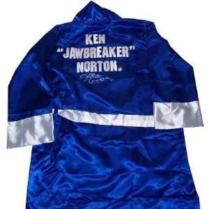 Ken Norton Signed Custom Blue Robe