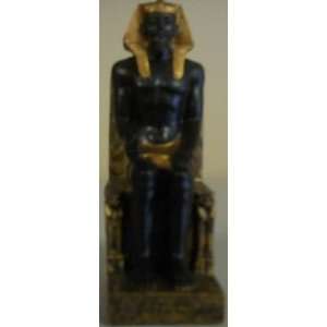  Pharaoh Khafre Sitting with Horus Mini Figurine 6123