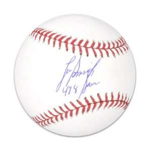 Lee Smith Autographed Baseball  Details 478 Saves Inscription