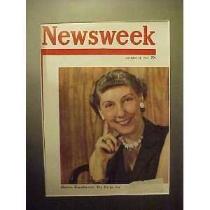Mamie Eisenhower October 13, 1952 Newsweek Magazine Professionally 