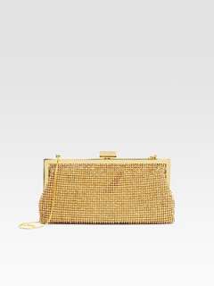 Badgley Mischka   Saffron Mesh Clutch    