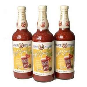 Major Peters, Bloody Mary Mix Hot Spicy, 1 Liter (3 Pack)  