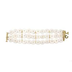  Meg Carter Design Mother of Pearl Circle Cuff in White Meg 