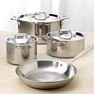    All Clad Stainless Steel 7 Piece Set  