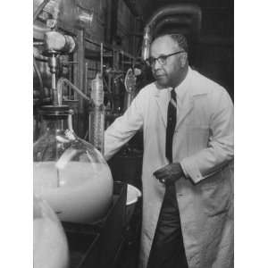  Chemist Dr. Percy Julian Working in His Lab Premium 