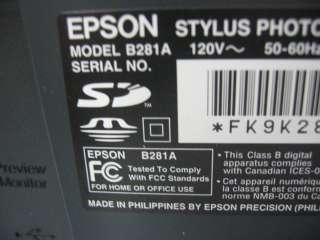 Epson Stylus Photo R300 InkJet Printer 6 Color B281A  