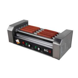 Commercial 12 Hot Dog 5 Roller Grill Cooker Machine  