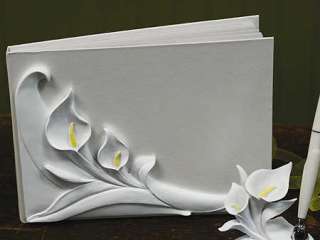 Calla Lily Wedding/Party Guest Registry Book Sign In  