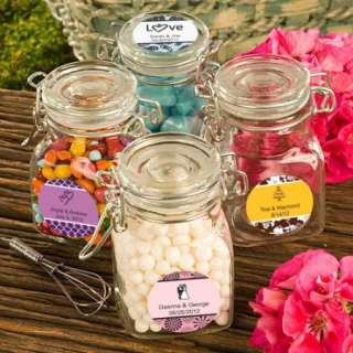 84   Personalized Wedding Apothecary Jar Favors  