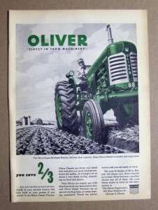 1967 Oliver Tractor Ad Oliver Super 88 Finest in farm machinery  