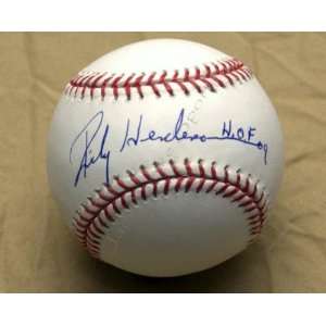 Rickey Henderson Signed Baseball   w/ HOF 09   Autographed Baseballs