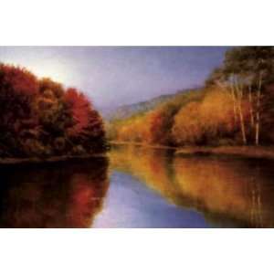 Robert Striffolino 36W by 24H  Autumn Afternoon Stillness CANVAS 