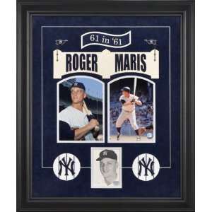 Roger Maris New York Yankees Framed Autographed Cut Piece