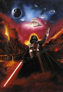 Star Wars Darth Vader Original Canvas Oil Art Painting  