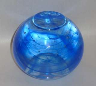 Kosta Boda Cool Blue Moon Blown Art Glass Votive Candle Holder  