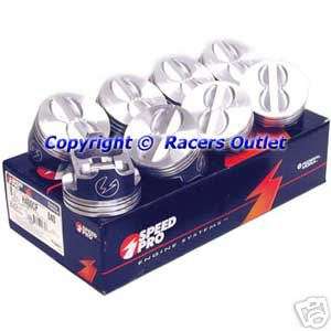 040 Coated Flat Top Pistons 400 sb Chevy 5.565 Rod Speed Pro 