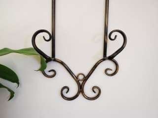 Wrought Iron French Wall Plate Holder Rack Display 74cm  